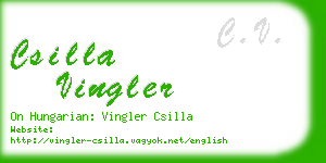 csilla vingler business card